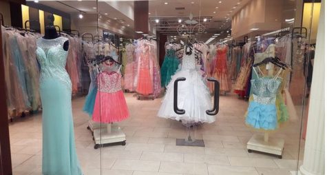 Some of the 3,000 dresses to be auctioned off next week by New Hanover County Sheriff's Office. (NHC Sheriff's Office)