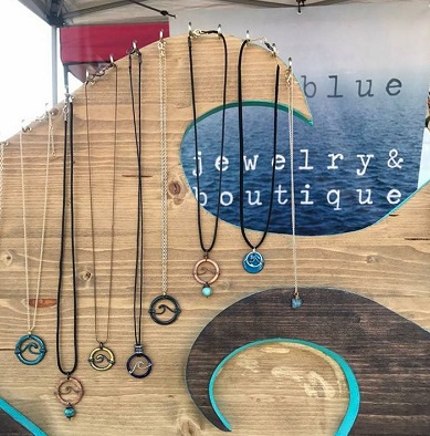 Assortment of unisex necklaces found at Nicoblue Boutique that are made from copper, silver, and brassy gold wire with customizing options available. (Port City Daily Photo/COURTESY OF NICOBLUE HANDMADE CREATIONS)