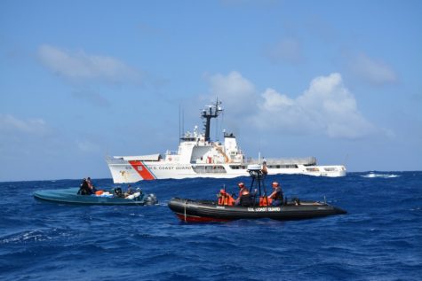 The Coast Guard Cutter Diligence, returning to Wilmington after two months in the Caribbean combating drug smugglers. (Port City Daily photo / COURTESY US COAST GUARD)
