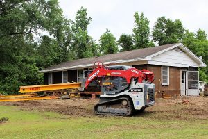 Work began in earnest on the Corbett house Wednesday morning. (Port City Daily photo/CORY MANNION)