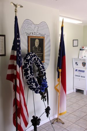Officer Princes memorial in Boiling Spring Lakes PD