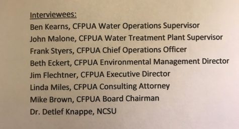 From Adams' report on CFPUA's handling of the GenX issue. Mike McGill, longtime chief communications officer, was never interviewed. (Port City Daily photo / BENJAMIN SCHACHTMAN)