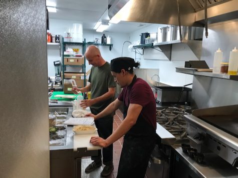 Capricho owner Brian Mayberry and cook Santos Martinez. After watching the young cook work his way up through the ranks, Mayberry wants Martinez to inherit the restaurant. (Port City Daily photo / BENJAMIN SCHACHTMAN)