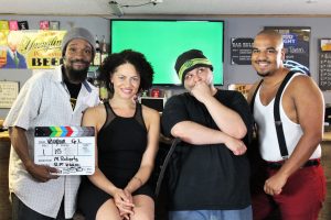 Director Mike Roberts (C) will be in attendance with the stars of his new Wilmington based sitcom "Vaughan" with Stars Vaughan Wilson (L), and Ryan Williams (R) (Port City Daily photo/CORY MANNION)