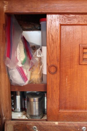 While at sea, the Tatum's live solely off of canned food, and what they can catch themselves. (Port City Daily photo/CORY MANNION)