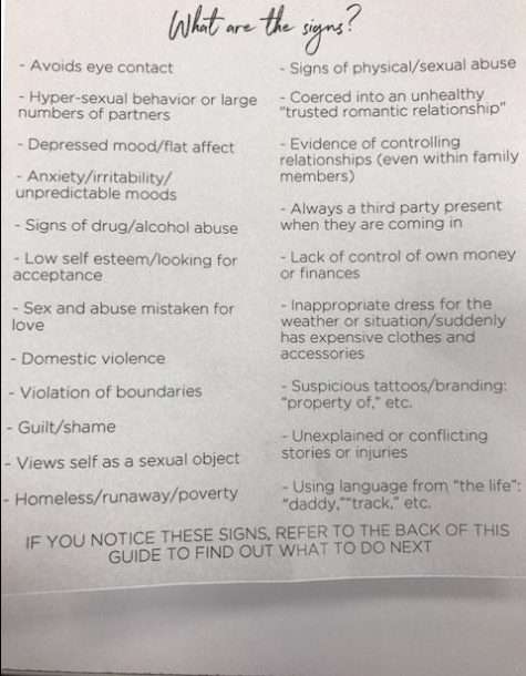 Victims of sex trafficking often pass through hair salons. Mission, a Wilmington-based company, distributes this 'salon checklist' to help recognize the signs of trafficking. (Port City Daily photo / File)