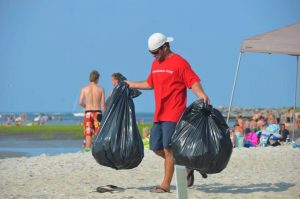 On fourth of July 2016. volunteers collected approximately 2.9 tons of garbage from the island. (Port City Daily photo/COURTESY MASONBORO.ORG)