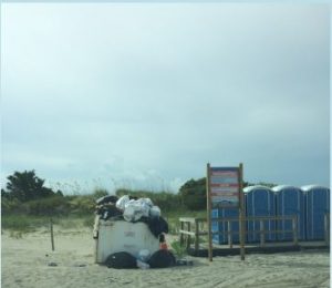 The town provides several dumpsters for guests to use at Freeman Park (Port City Daily photo/Courtesy Carolina Beach)