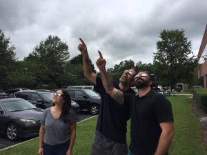 Solar eclipse glasses allow the user to stare at the sun without the potential for harm to the viewers eyes. (Port City Daily photo/MICHAEL PRAATS)