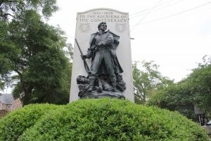 The Confederate Soldiers Monument at the intersection of S. 3rd and Dock Streets in downtown Wilmington. (Port City Daily photo/BEN SCHACTMAN)