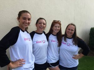 The team behind the cancer fighting business Pink Bowz includes (from left): Molly Johnson, Alleigh Wiggs, Anna Williams and Kayleigh Riker. All are from Hampstead. (Port City Daily photo / KAISEY SKIPPER)