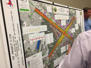 One of the two proposed projects to help reduce traffic at the intersection of Military Cutoff Road and Eastwood Road (Port City Daily photo/MICHAEL PRAATS)