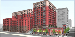 An artists rendering of the proposed River Place development where the Water Street Parking Deck is being demolished (Port City Daily photo/COURTESY CITY OF WILMINGTON)