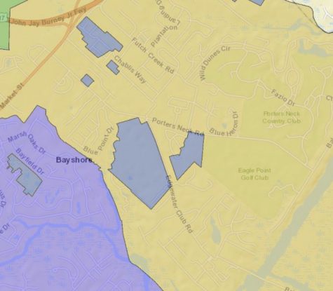 Three 'satellites' in the Porters Neck area are zoned for Castle Hayne Elementary, sending three students across the county inside of to the nearby Blair school. The Board of Education has decided to revisit this zoning issue. (Port City Daily photo / NHCS)
