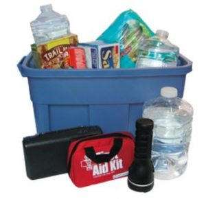 A sample disaster supply kit. (Port City Daily photo/COURTESY NWS)