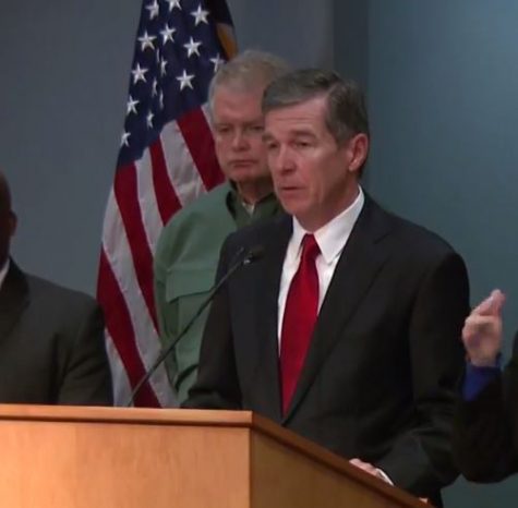 Governor Cooper during Friday's address concerning Hurricane Irma. (Port City Daily photo / COURTESY OFFICE OF THE GOVERNOR)
