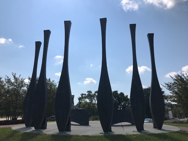 The monument to victims of the 1898 Wilmington Insurrection, located at the north end of Third Street. (Port City Daily photo / BENJAMIN SCHACHTMAN)
