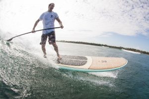 Wilmington's Ian Balding is bringing surfing back to its earliest foundations, creating beautiful boards out of wood. (Port City Daily photo/ COLLEEN THOMPSON)