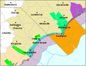 The National Weather Service in Wilmington has issued a range of advisories across the Cape Fear region today. (Port City Daily photo/COURTESY NWS)