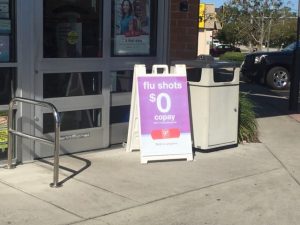 Getting a flu shot is as easy as stopping by the pharmacy on the way home (Port City Daily photo/MICHAEL PRAATS)
