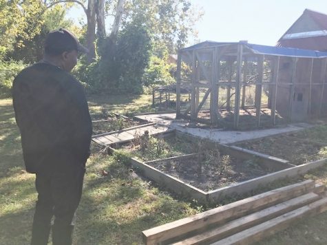 Frankie Williams at the southern end of the urban farm. (Port City Daily photo / BENJAMIN SCHACHTMAN)