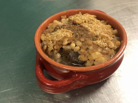 Cassoulet, based Madeliene Kamman’s recipe (plus some quail), prepared by student Madison Smith. (Port City Daily photo / BENJAMIN SCHACHTMAN)