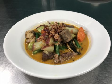 Veal stew with roasted winter vegetables. (Port City Daily photo / BENJAMIN SCHACHTMAN)