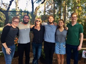 The members of the Wilmington-based band Feebs are (from left) Wyatt Thomas, David Walker, Jeff Gover, Chandler Ritter, Haley Norris and Tyler Stadler (Port City Daily photo / KAISEY SKIPPER)
