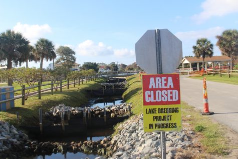 The lake dredging at Carolina Beach continues to move forward, and Town Manager Michael Cramer gave an update to Town Council Tuesday morning (Port City Daily photo/MICHAEL PRAATS)