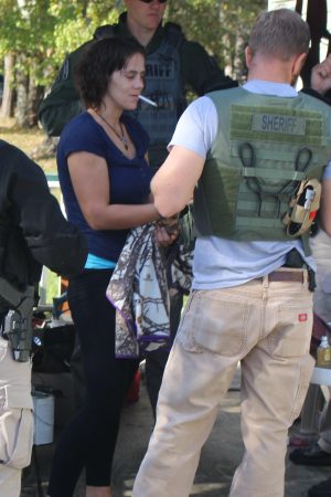 Brunswick County Sheriff's Department arrested several residents for outstanding warrants during Thursday's drug roundup (Port City Daily photo/MICHAEL PRAATS) 