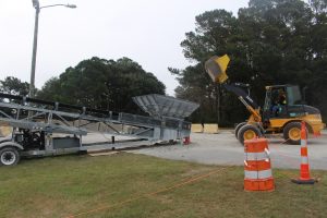 700 tons of recycled concrete will be the new home for oysters in the Cape Fear River (Port City Daily photo/MICHAEL PRAATS)
