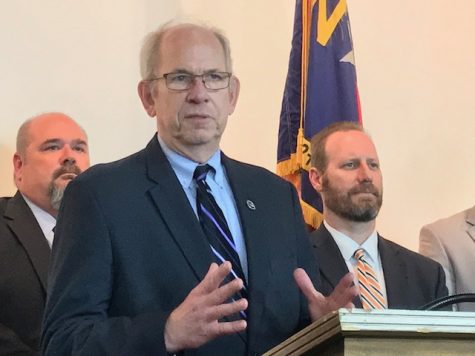 Judge Julius H. Corpening, II, discussed watching defense and prosecution attorneys work together at a previous event. (Port City Daily photo / BENJAMIN SCHACHTMAN)