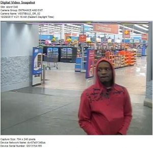 The New Hanover County Sheriff's Office is asking for the public's help finding two individuals accused of stealing multiple devices from Walmart last week.