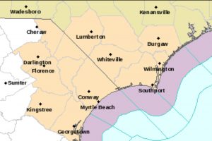 The National Weather Service warns residents of New Hanover, Pender and Brunswick Counties that black ice may appear overnight as temperatures dip into the low 20s. (Port City Daily photo / COURTESY NATIONAL WEATHER SERVICE)