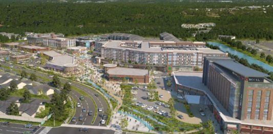 The 1-million-square-foot, $250 million CenterPoint mixed-use project on Eastwood and Military Cutoff roads. (Port City Daily photo | COURTESY OF SWAIN & ASSOCIATES)