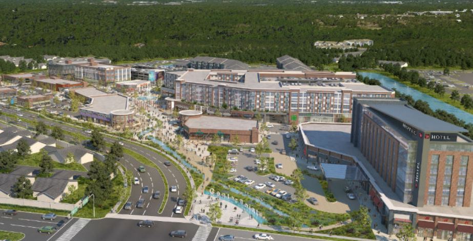 The 1-million-square-foot, $250 million CenterPoint mixed-use project on Eastwood and Military Cutoff roads. (Port City Daily photo | COURTESY OF SWAIN & ASSOCIATES)