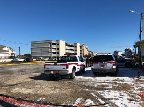 A fire at Island Harbor Condominiums in Carolina Beach claimed the life of one resident Monday morning. (Port City Daily photo /MICHAEL PRAATS)