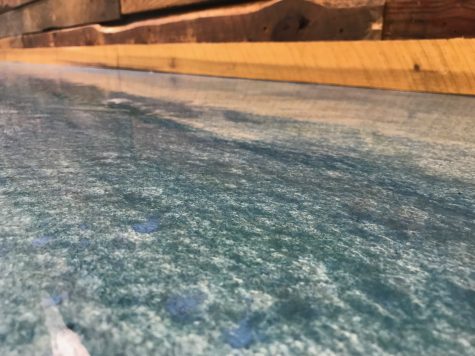 Custom flooring, styled after tropical Hawaiian waters. (Port City Daily photo / BENJAMIN SCHACHTMAN)