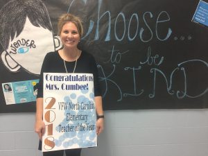 Union Elementary teacher Tara Cumbee is the VFW NC Teacher of the Year in the Elementary School category. (Port City Daily photo/Courtesy Brunswick County Schools)