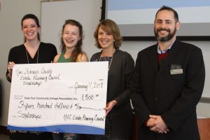 New Hanover County Estate Planning Council recently awarded Cape Fear Community College student Kelsey Tregembo a $1,500 scholarship. (Port City Daily photo/Courtesy of CFCC)