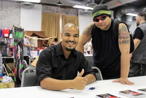 Vaughan Wilson ("One Tree Hill," "Vaughan") and writer-director Mike Roberts at the 2017 Wilmington Comic Con. (Port City Daily photo | CORY MANNION)