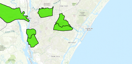 The USDA identifies six food deserts in New Hanover County, one in Brunswick and none in Pender. (Port City Daily photo/ Courtesy USDA Economic Research Service)