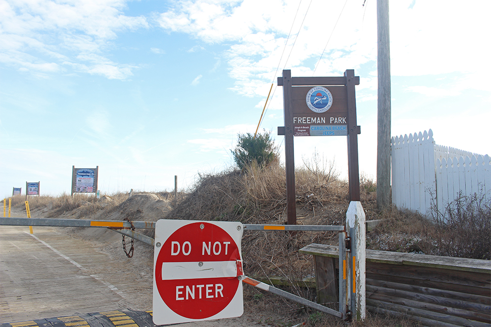 Unlike the beach access at Fort Fisher, Freeman Park does not have an automated gate which means people can and do, drive onto the beach without paying for a permit when no attendant is manning the booth (Port City Daily/File)