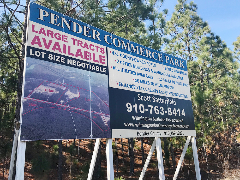 Pender Commerce Park set to grow with Coastal Beverage Company and FedEx Ground. (Port City Daily photo /BENJAMIN SCHACHTMAN)