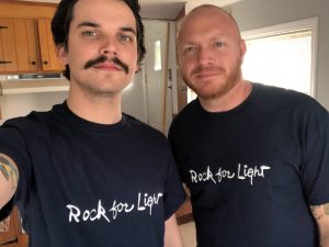 Wilmington musician CJ Coronado (left) and Rock for Light founder Charlie Tournoux Smith. Since 2013, Smith has organized several concerts that have helped members of the community. (Port City Daily COURTESY PHOTO)