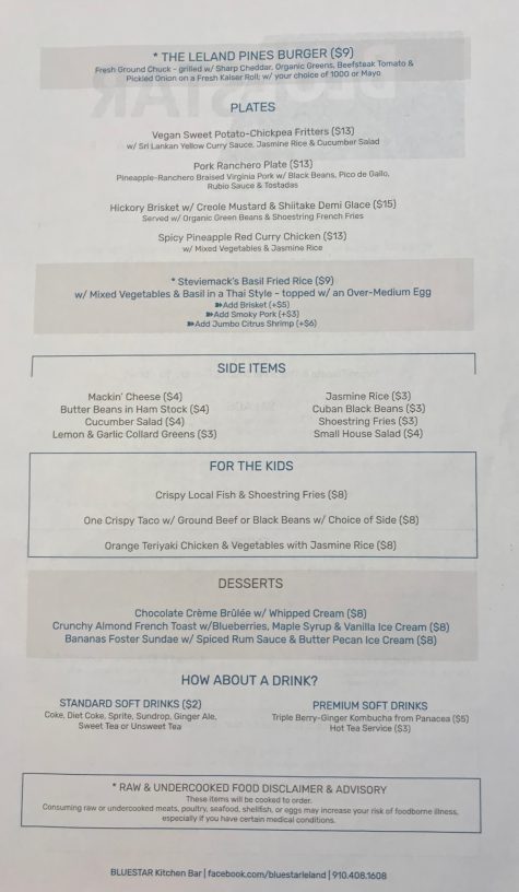 Chef and owner Stephen Harrington plans to switch up his menu with the times and tastes of his customers - but here's a taste of what he's serving right now. (Port City Daily photo | COURTESY BLUESTAR KITCHEN BAR)