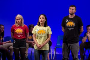 Members of the UNCW-based performance group Just Us on stage. (Port City Daily photo / COURTESY JULIA-ANN SCOTT POLLOCK)
