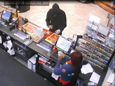An armed man robbed the Quick Buy Shell station on Gordon Road near the I-40 interchange in the early morning of Monday, April 30. (Port City Daily photo | Courtesy New Hanover County Sheriff's Office)
