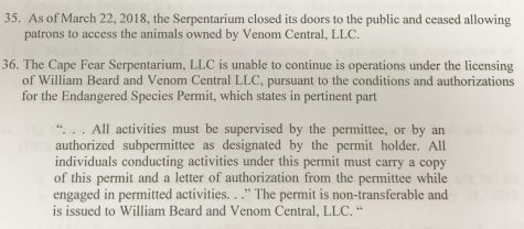 While Serpentarium Director William Beard has the appropriate permits to handle exotic and endangered snakes, the current LLC owners of the building and business do not. (Port City Daily photo / Courtesy Superior Court of New Hanover County)