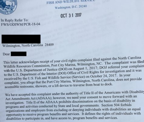 A complaint, filed under the Americans with Disabilities Act, against the Port City Marina for not having ADA compliant facilities. (Port City Daily photo | File)